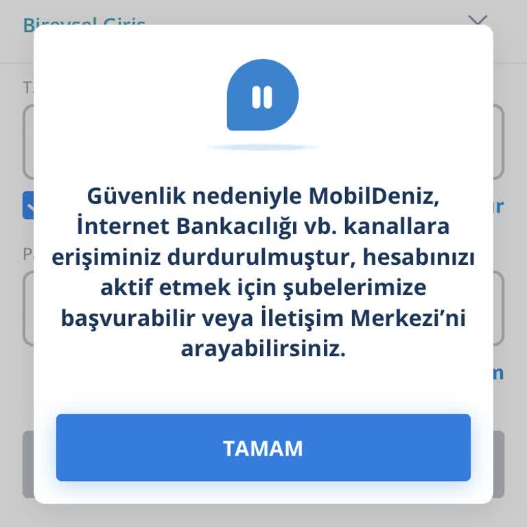 Denizbank Güvenlik Sebebiyle Para Çekememe Sorunu