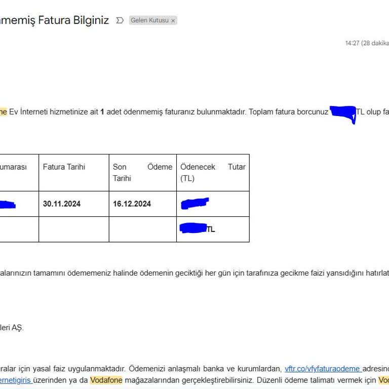 Vodafone'un Fatura Ve Bağlantı Sorunları