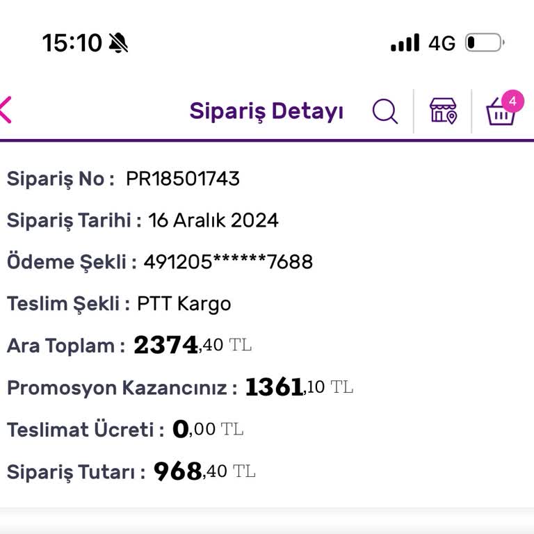 İptal Edilen Sipariş Ve Yetersiz Telafi