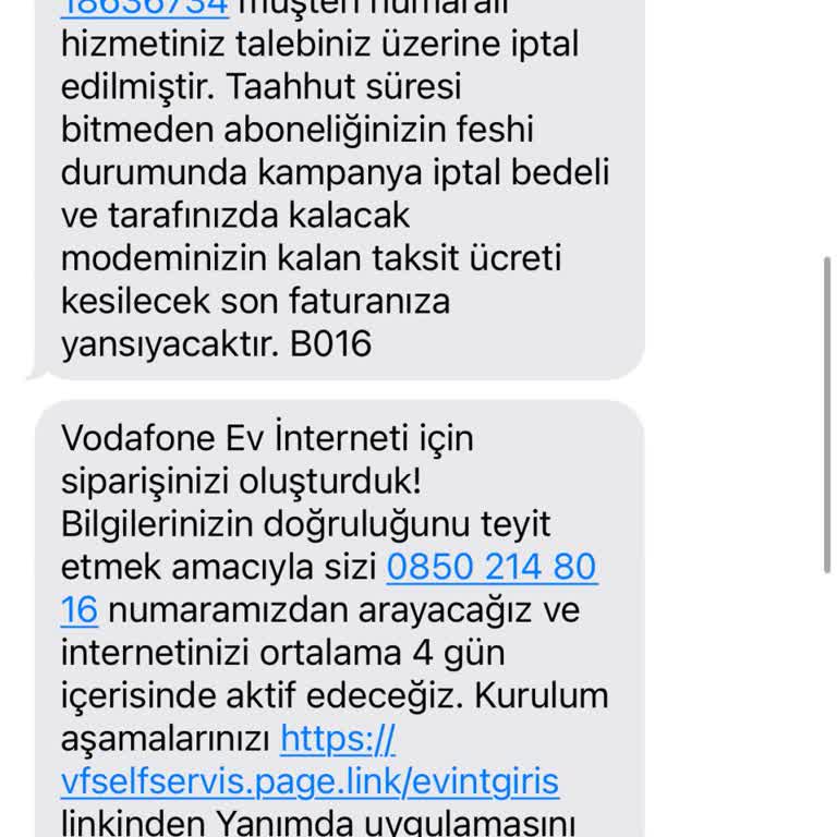 Vodafone Ev İnterneti Başvurusunda Gecikme