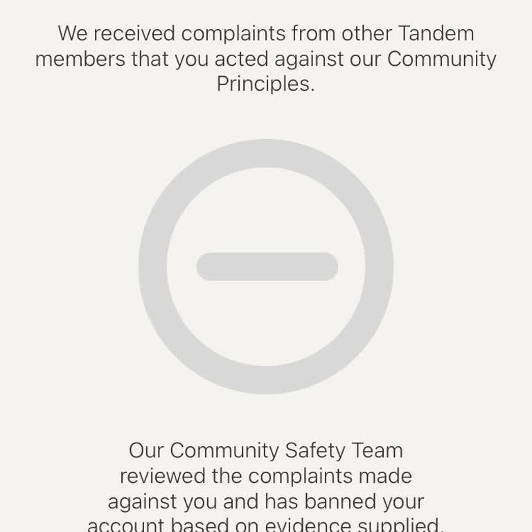 Tandem, keine Antworten und keine Möglichkeit, sich einzuloggen