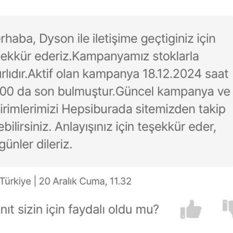 Dyson Ve Hepsiburada'dan Yanıltıcı Kampanya İletişimi