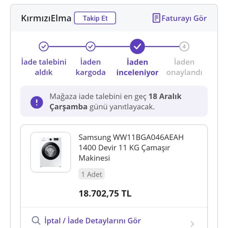 Hasarlı Çamaşır Makinesi Ve İade Sürecinde Büyük Sorunlar