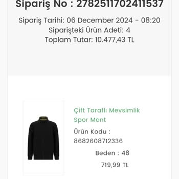 Yanlış Adresle Gönderilen Sipariş Mağduriyeti
