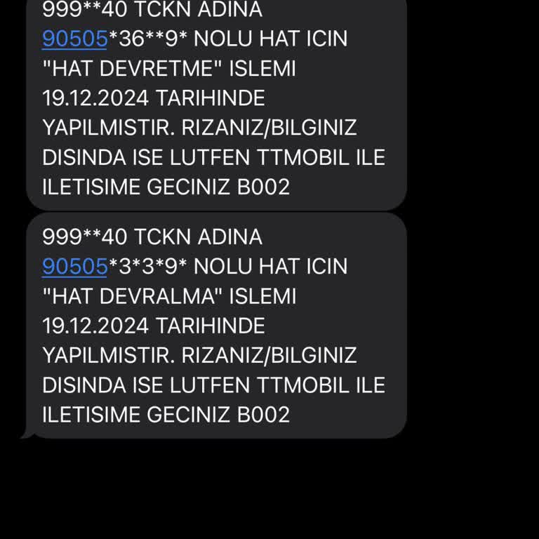 Bilinmeyen Hat Devri Uyarısı