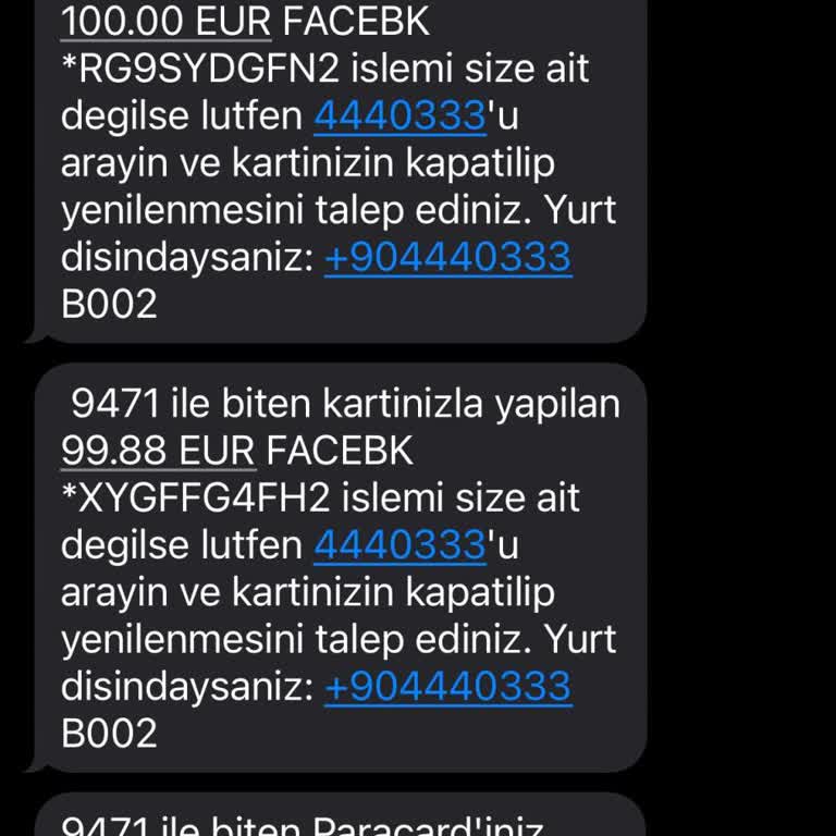 Facebook İşlemi Mağduriyeti