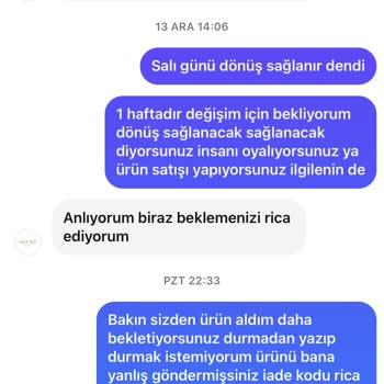 Yanlış Renk Ve Deformeli Ürün Sorunu