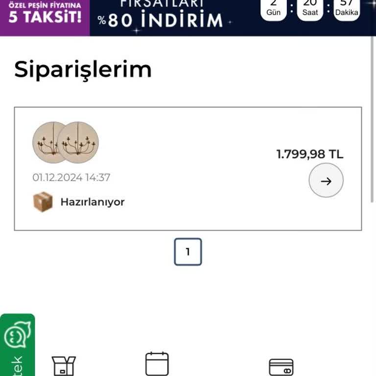 Teslimat Süresini Aşan Avize Siparişi