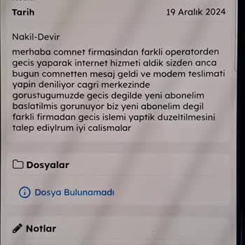 Yanlış Geçiş İşlemi Ve Teknik Destek Yetersizliği