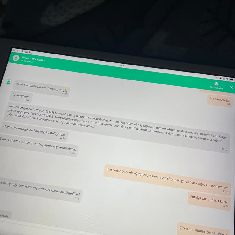 Kayıp Kargo Ve İletişim Sorunları