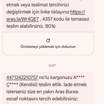 Kendi Adıma Teslim Alınmış Gibi Gösterilen Kargo