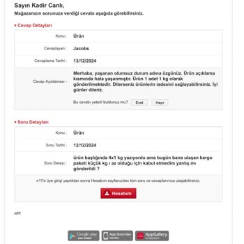 Yanlış Gönderim Ve Çözüm Sürecinde Tutarsızlık