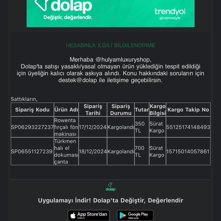Haksız Askıya Alma: Onaylı Ürün Satışında Mağduriyet