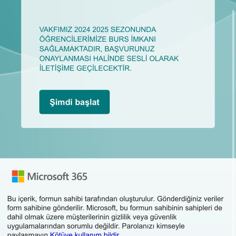 Sahte Burs Mesajlarıyla Kandırılma Tehlikesi