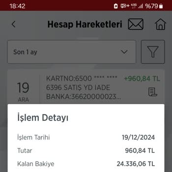 Eksik İade Süreci