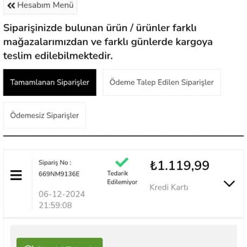 Çetinkaya Mağazası'nda Sipariş Ve İade Sorunu
