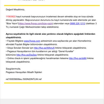 E-bilet Faturası Yerine Tahsilat Makbuzu Gönderildi