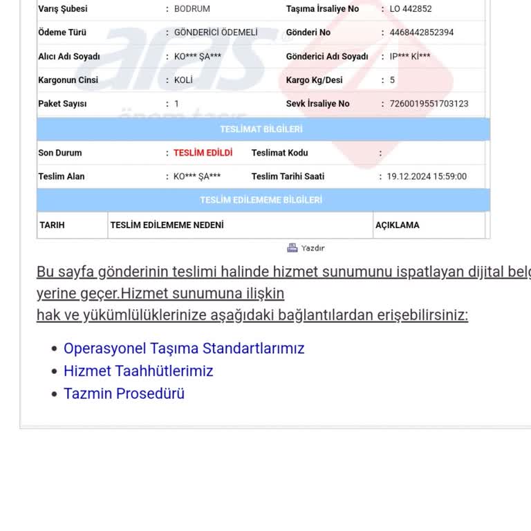 Teslim Edilmeyen Kargolar Ve Ulaşılamayan Müşteri Hizmeti