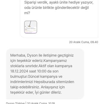 Hediye Ürün Eksikliği