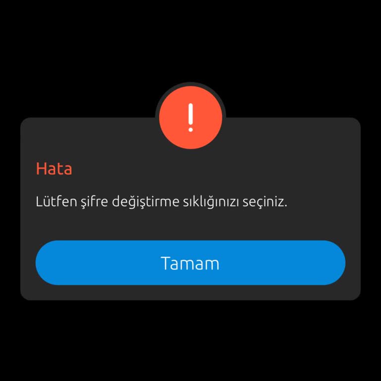 Yapı Kredi Uygulamasında Şifre Değişikliği Sorunu
