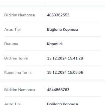 Sürekli Kopan İnternet Ve Çözülmeyen Arıza Kayıtları
