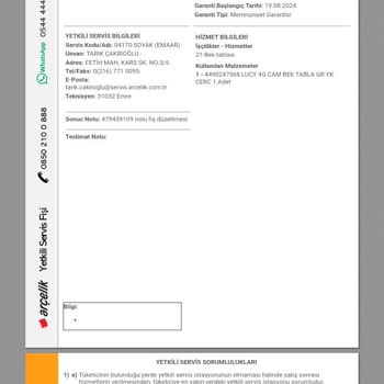 Arçelik Ankastre Ocakta Çatlak Ve Değişim Sorunu