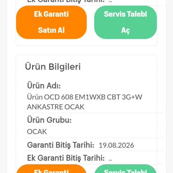 Arçelik Ankastre Ocakta Çatlak Ve Değişim Sorunu