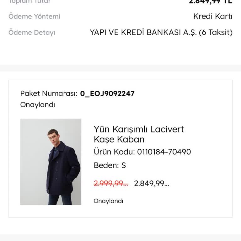 Mavi'den Sipariş Verirken Yaşanan Hayal Kırıklığı