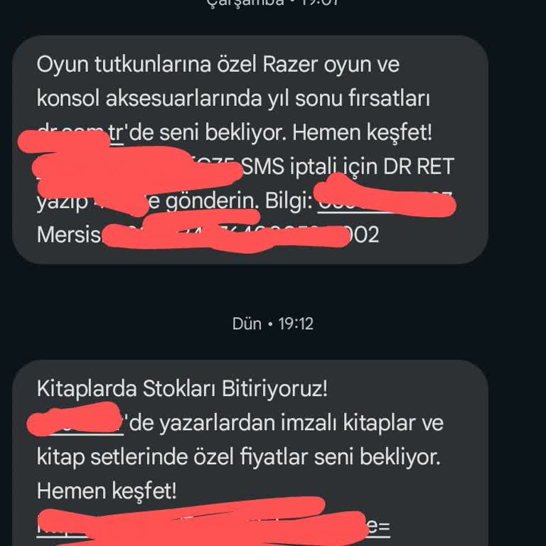 SMS İptali Sorunu: D&R'ın Bitmeyen Mesajları