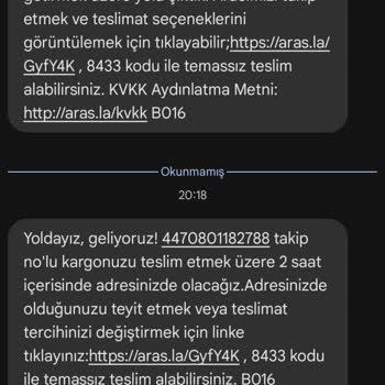 Aras Kargo Teslimat Sorunu Ve Yanıltıcı Bilgilendirme