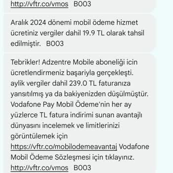 Vodafone Pay Üzerinden Haksız Abonelik Ücretleri