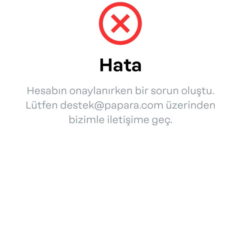 Papara Hesap Doğrulama Sorunu!