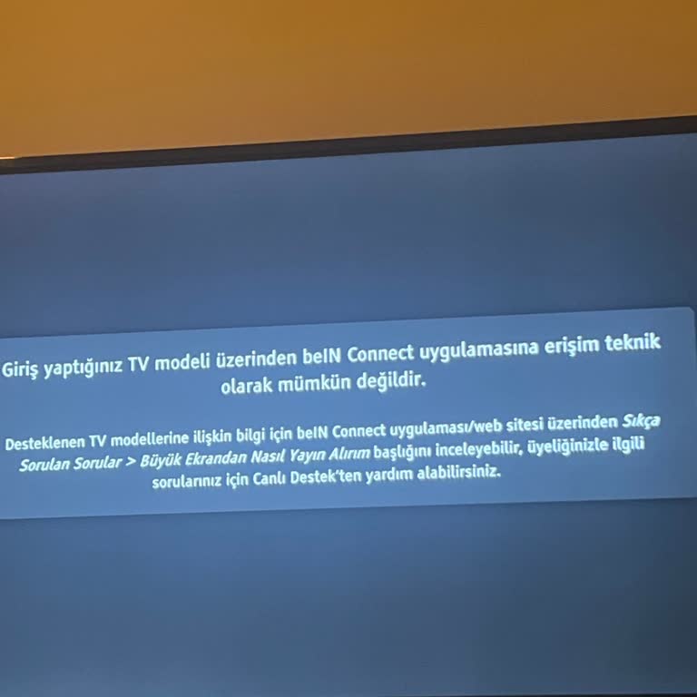 Arçelik Smart TV'de Bein Connect Erişim Sorunu