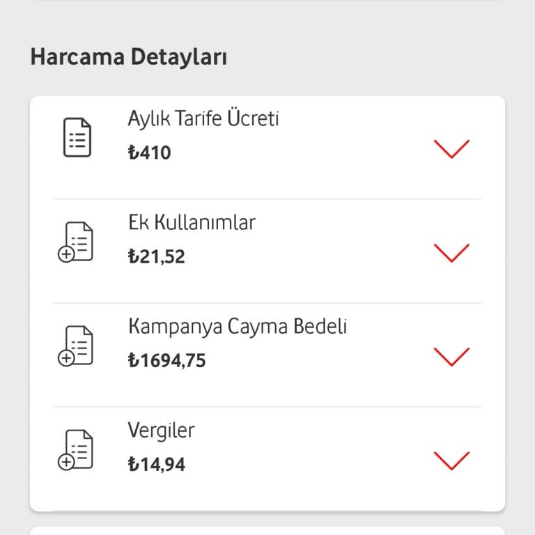 Vodafone Faturama Yansıyan Cayma Bedeli Şoku