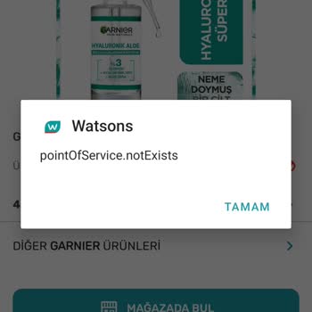 Watsons Mağaza Stok Hatası Ve Tıkla Gel Al Sorunu