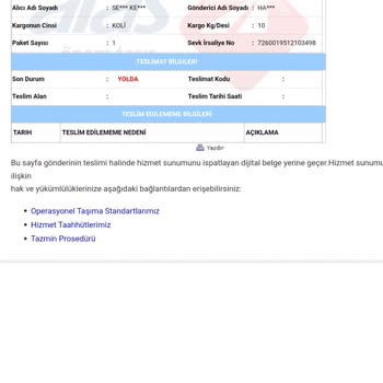 Teslimat Gecikmesi Ve Kötü Müşteri Hizmetleri