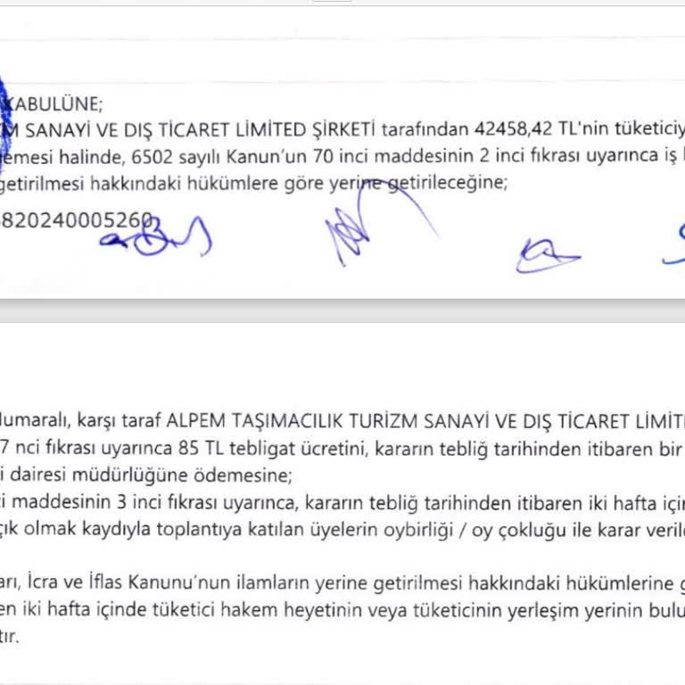 İade Edilmeyen Tur Ücreti Mağduriyeti