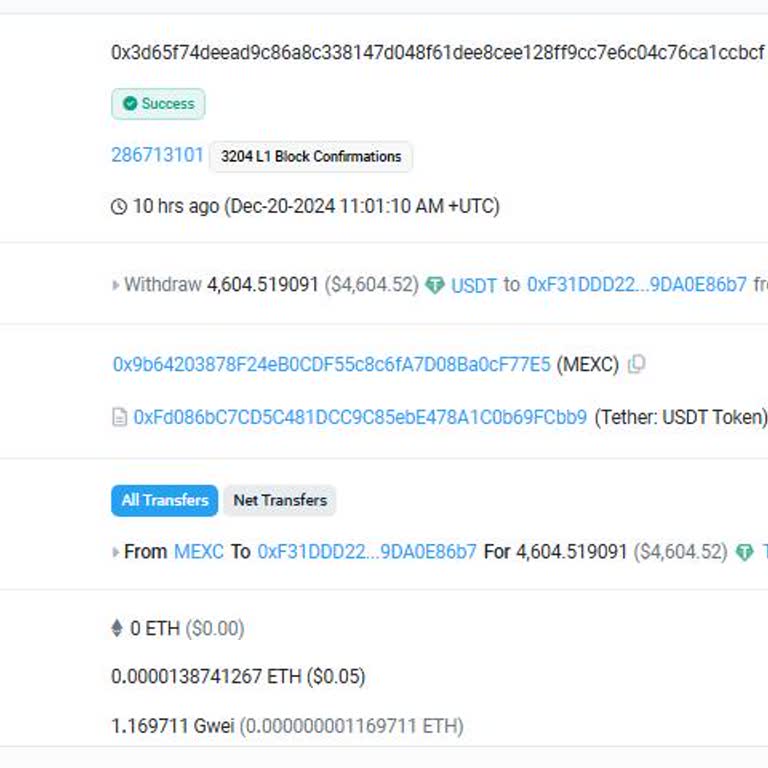 Yanlış Adrese Gönderilen 4600 USDT'nin Akıbeti