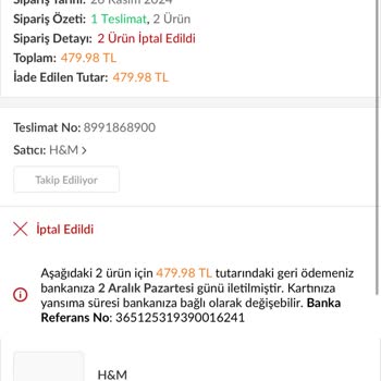 H&M Ürünlerinin Sürekli İptal Edilmesi Ve Stok Sorunları