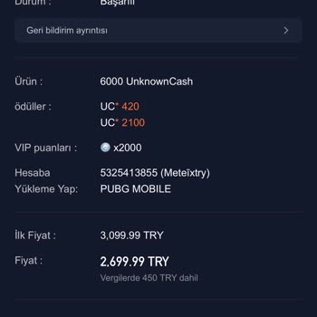 Yanlış Hesaba Gönderilen UC: İade Talebi