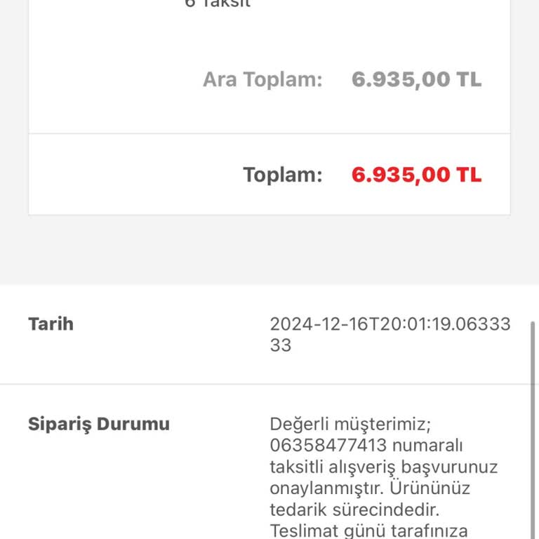 Evkur'dan Teslimat Bilgisi Bekleyen Müşteri