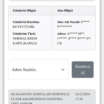Kargo Teslimatında Gecikme Ve Yanıltıcı Bilgilendirme