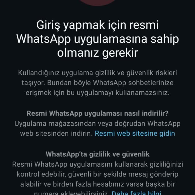 WhatsApp'tan Kod Alamıyorum!