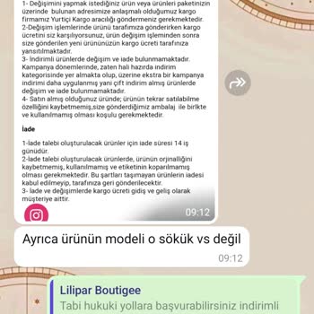 Lilipar Butik'te Kalitesiz Ürün Ve İade Sorunu
