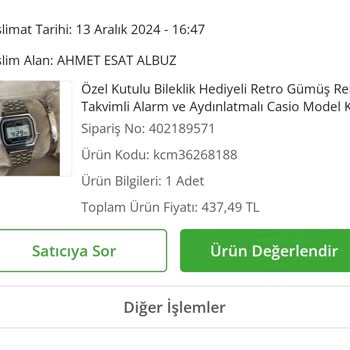 Satın Aldığım Saatin LED Ekranı Kısa Sürede Bozuldu