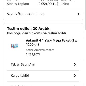 Amazon'da İade Sorunu: Bebek Maması Geri Alınmıyor