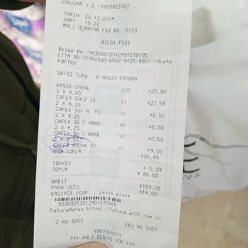 A101 Cafe Gold Şikayeti