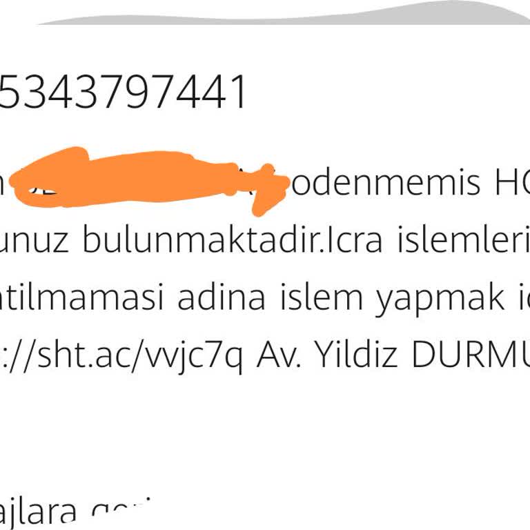 HGS Borcu Ve İcra Mesajı Şoku