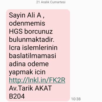 HGS Borcu Ve Kimlik Güvenliği İhlali