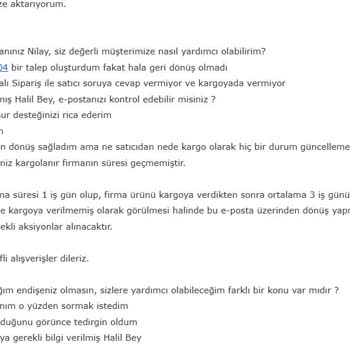 Ürün Teslimatında Sürekli Oyalama Ve İlgisizlik